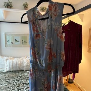 INTERMIX Eva Floral Silk Mini Dress, size 12, NWT